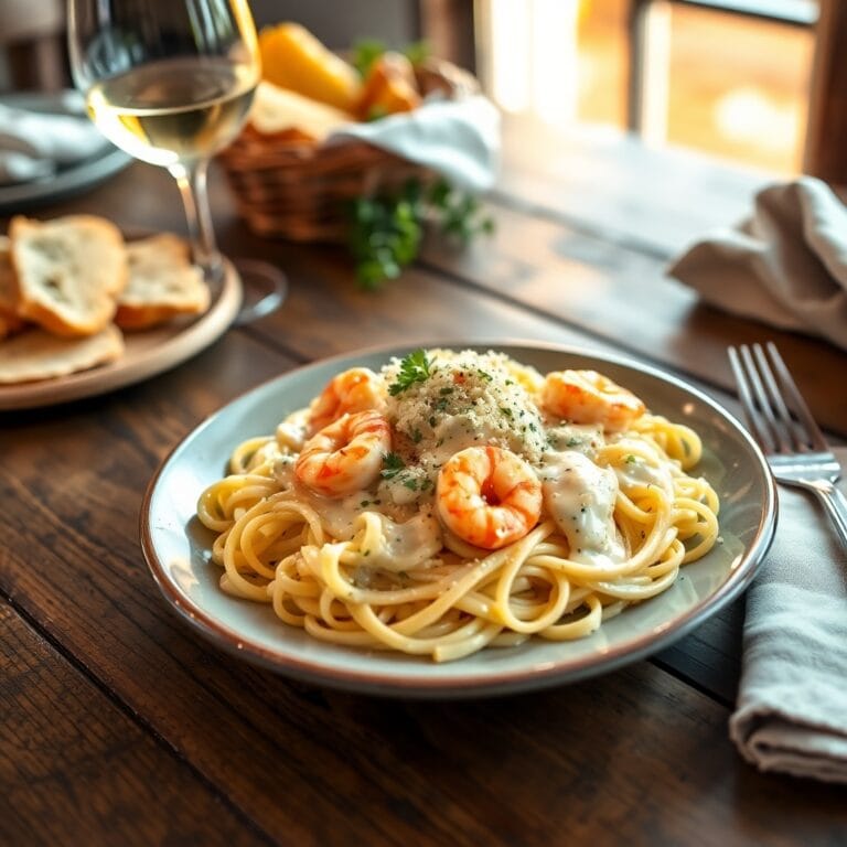 Chicken and Shrimp Alfredo